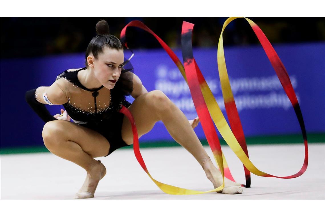 Werbung für Heim-WM: Varfolomeev "beste Gymnastin der Welt" War auch mit dem Band nicht zu schlagen: Darja Varfolomeev.