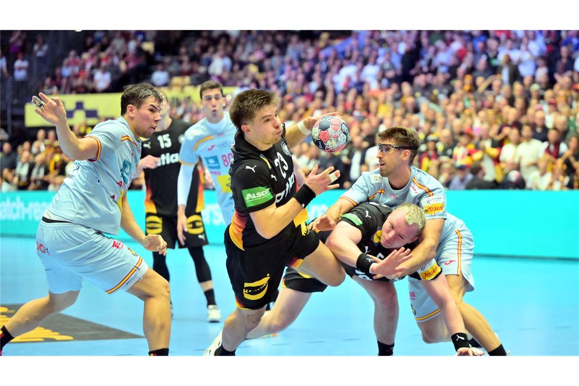 War bester deutscher Werfer gegen Spanien: Renars Uscins.