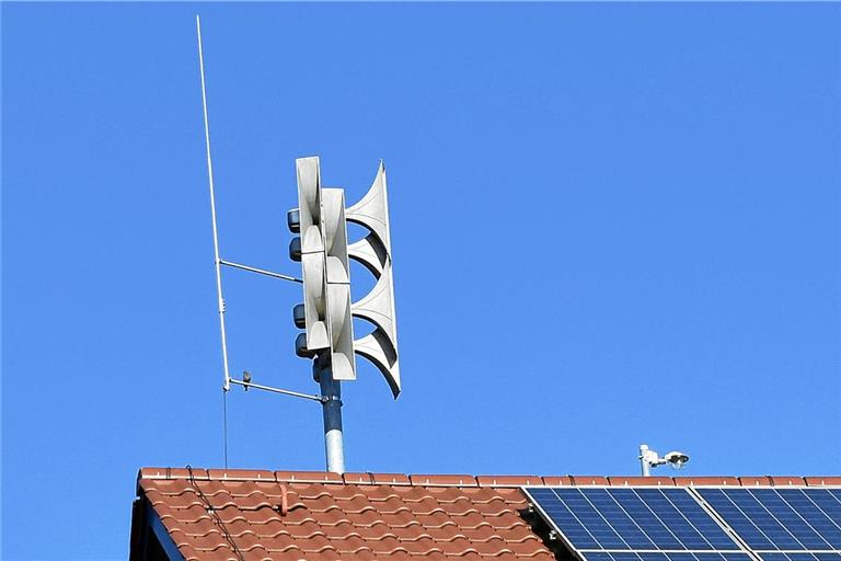 Warnsirenen ertönen am Donnerstag um 11 Uhr. Symbolfoto: Tobias Sellmaier