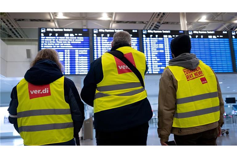 Warnstreik am Flughafen München.