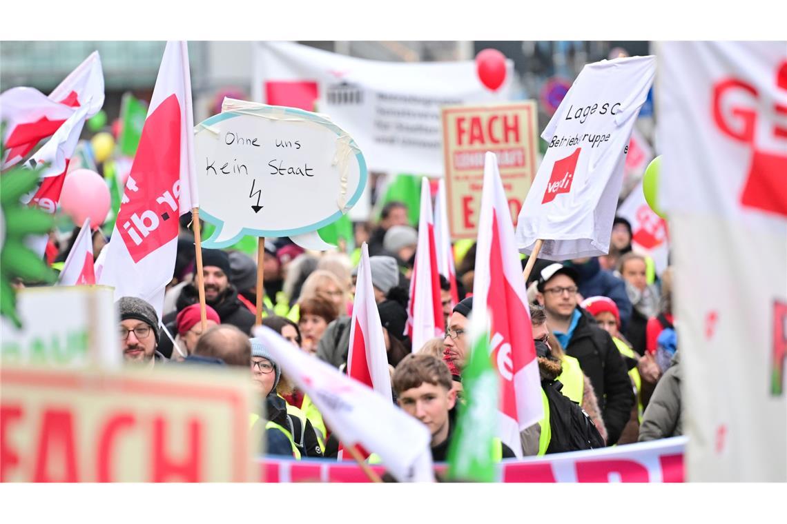 Warnstreik in der Hauptstadt.