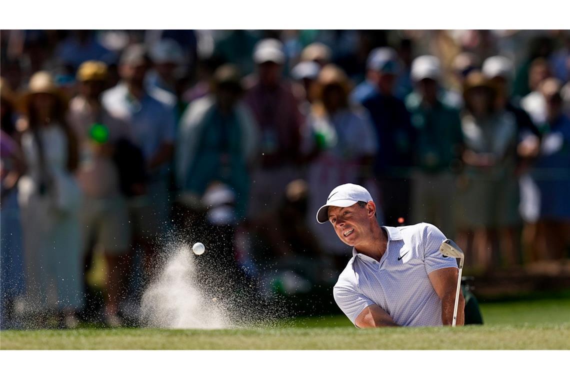 Wasser, Bäume, Bunker: McIlroy kämpfte an Tag drei beim Masters mit dem Kurs.