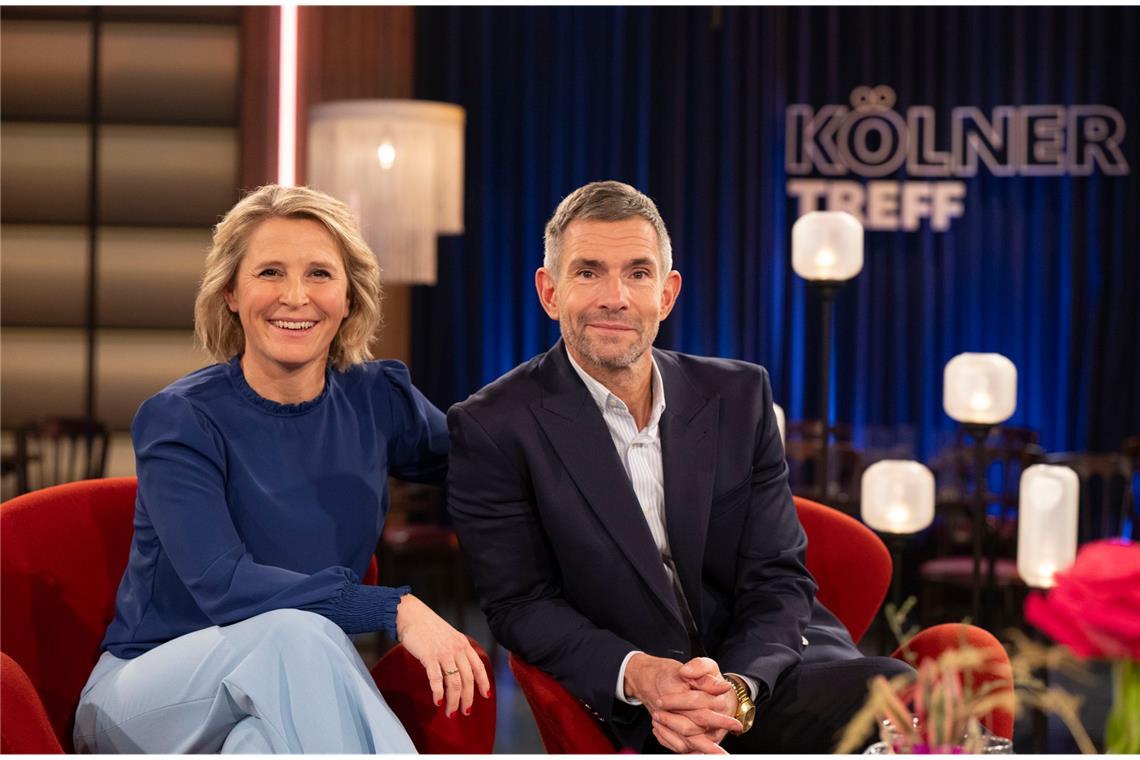 Gäste & Themen heute im Kölner Treff WDR Fernsehen KÖLNER TREFF, am Freitag (21.02.25) um 22:00 Uhr. Die Moderatoren Susan Link und Micky Beisenherz (r).