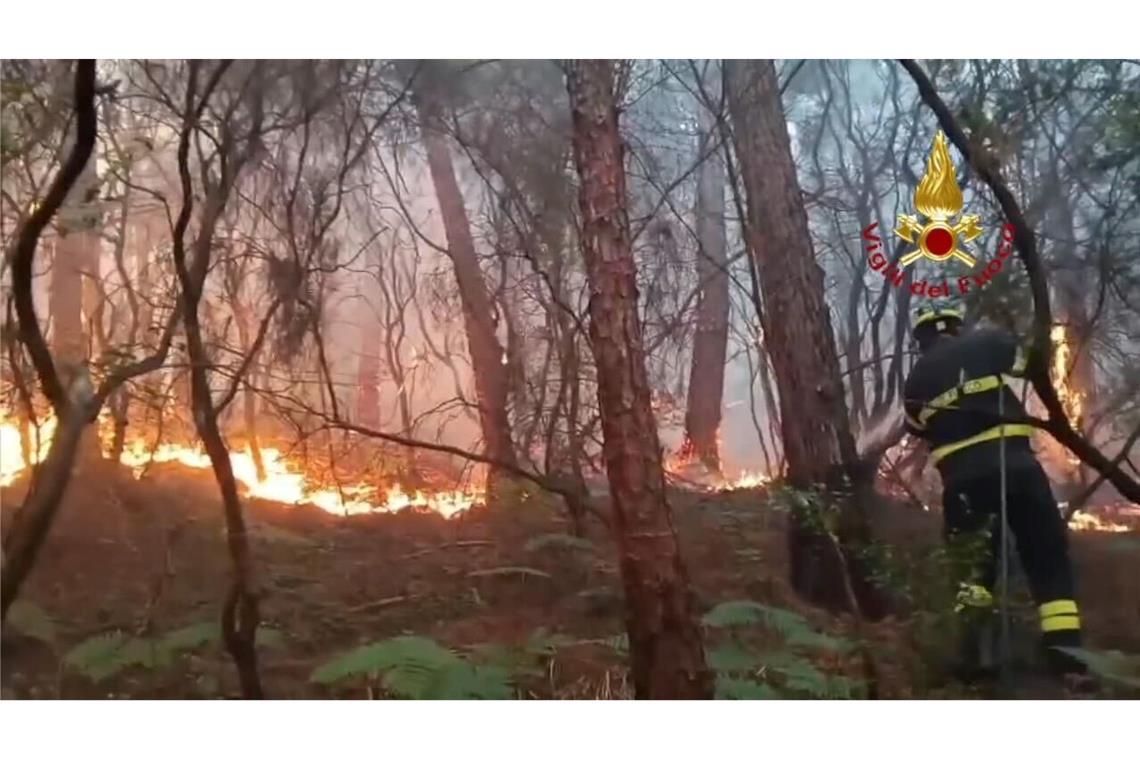Wegen des Waldbrands haben mehr als 3.500 Menschen ihre Häuser verlassen müssen.