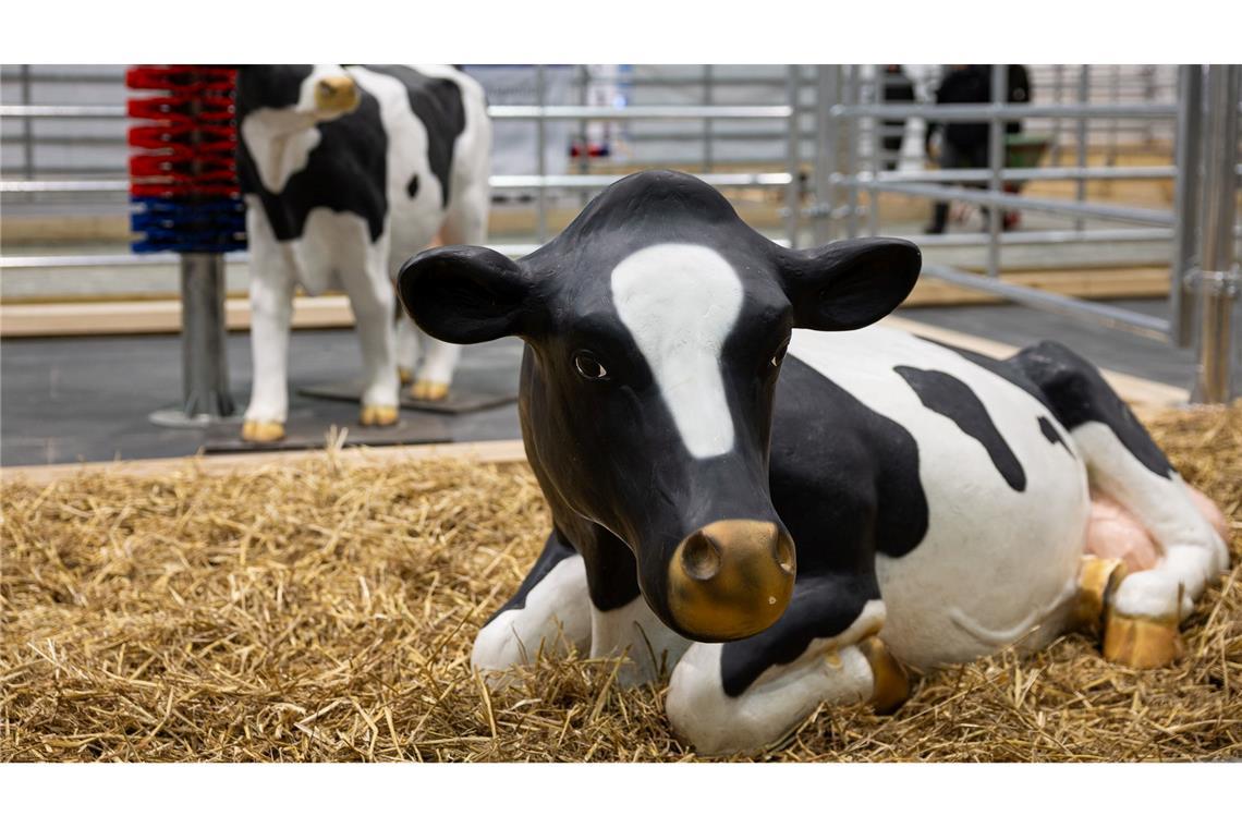 Grüne Woche mit Besucherzuwachs: 310.000 unterm Funkturm Wegen eines Falls von Maul- und Klauenseuche in Brandenburg waren etliche Tiere dieses Jahr nicht auf der Grünen Messe vertreten - oder eben nur als Attrappe. (Archivbild)