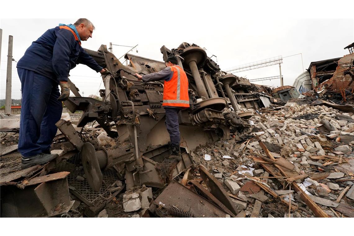 Weitere Zerstörungen in der Ukraine.