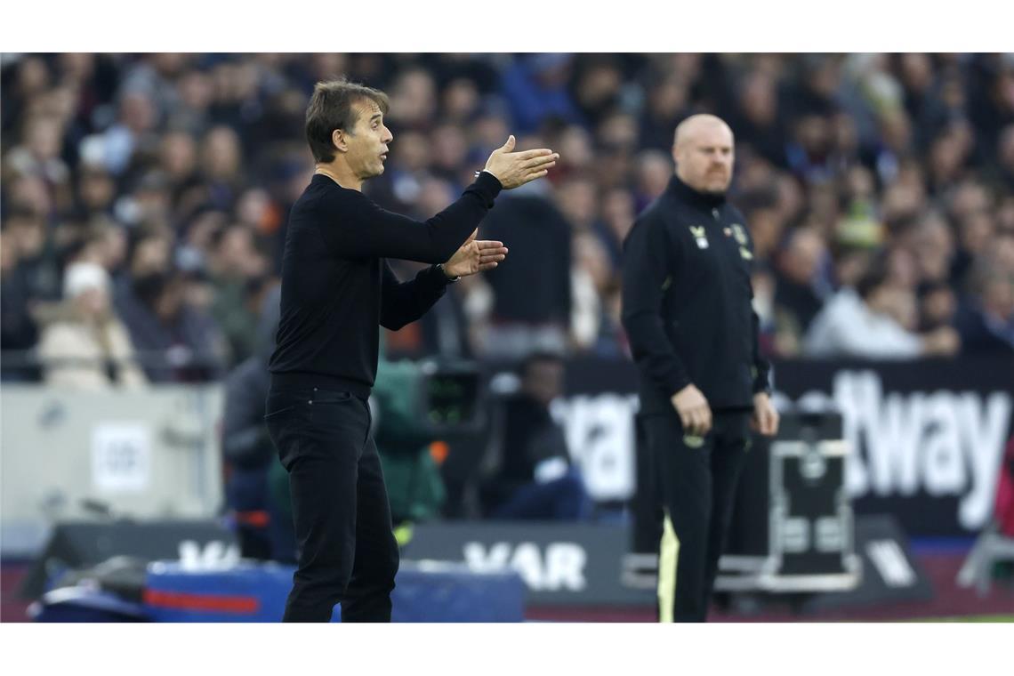 Füllkrug mit neuem Trainer: Aus für Lopetegui bei West Ham West Ham United trennt sich von Trainer Julen Lopetegui (l)