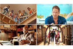 Wie wär’s zum Beispiel mit „Stranger Things“, „Malice“, „Maxton Hall“ oder „Watson“ (von links oben im Uhrzeigersinn)? Unsere Serientipps für November.