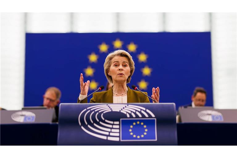 Will den Mitgliedsländern Vorschläge für Sanktionen gegen extremistischen Minister und gegen gewalttätige Siedler unterbreiten: EU-Kommissionspräsidentin Ursula von der Leyen.
