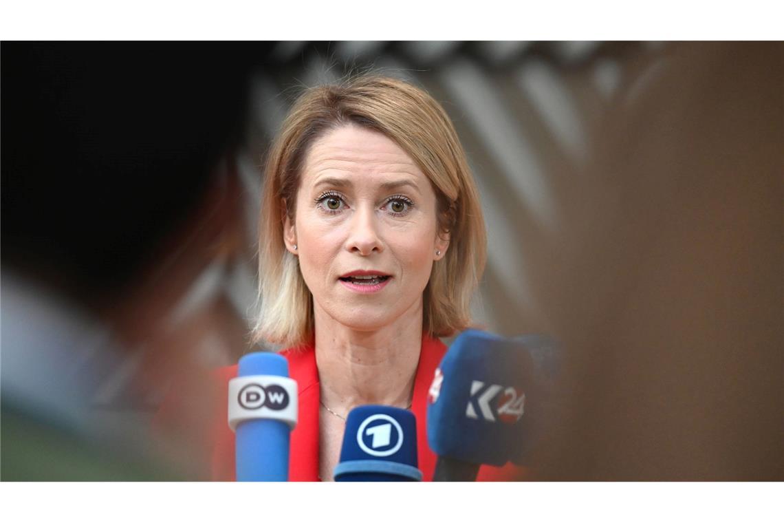 Will mit der EU-Kommission nun auch Handelssanktionen vorbereiten: EU-Chefdiplomatin Kaja Kallas.