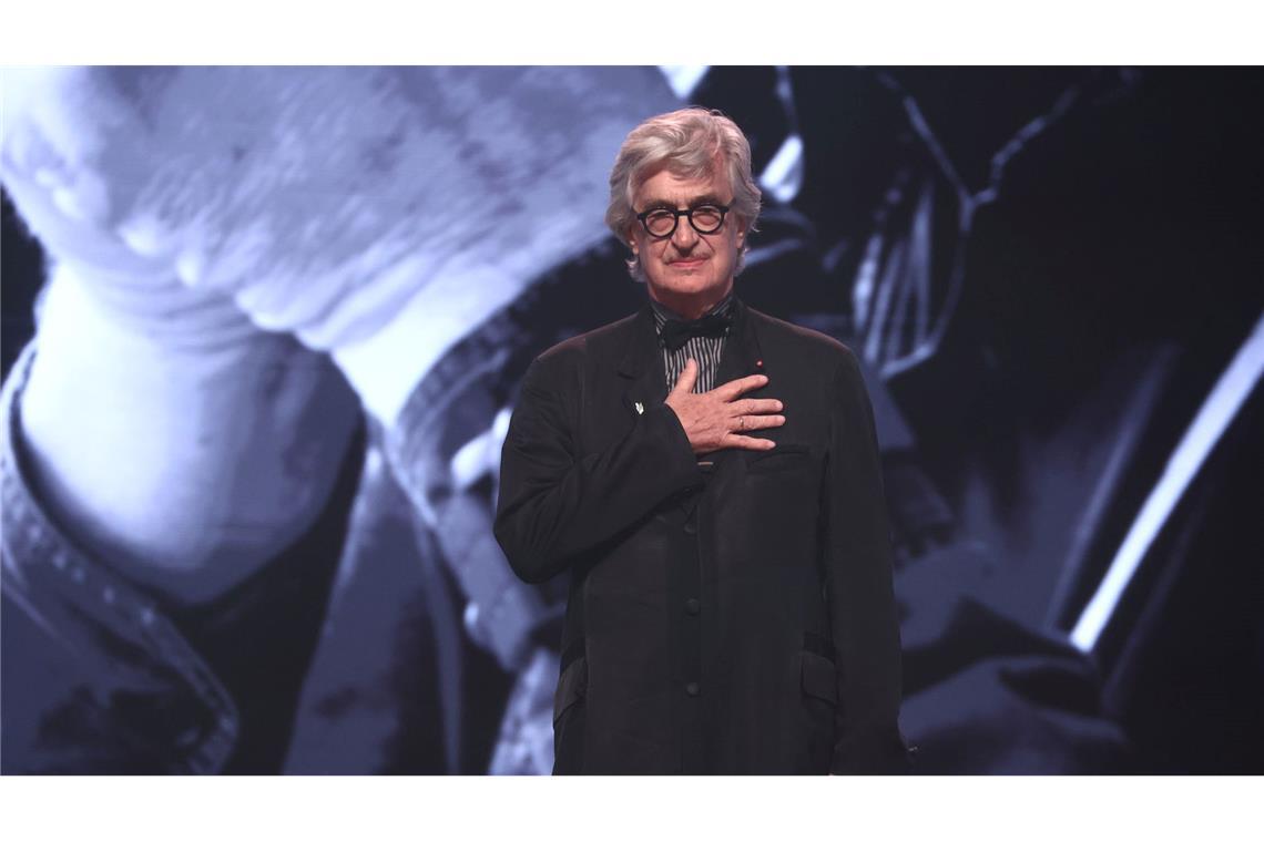 Wim Wenders auf der Bühne.