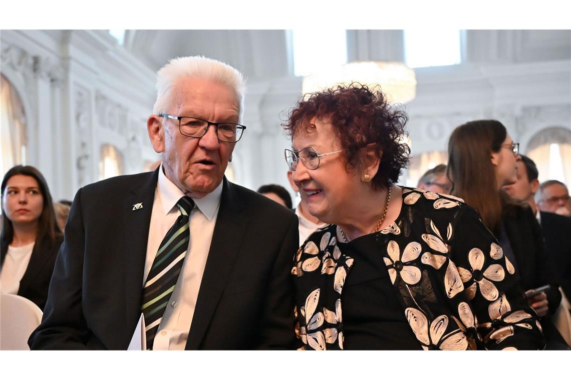 Winfried Kretschmann  und seine Ehefrau Gerlinde Kretschmann.