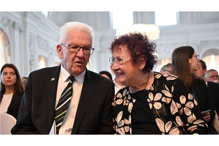 Winfried Kretschmann  und seine Ehefrau Gerlinde Kretschmann.