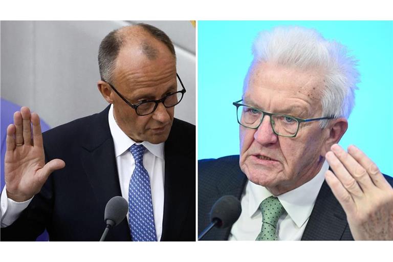 Winfried Kretschmann wünscht Friedrich Merz eine „glückliche Hand“.