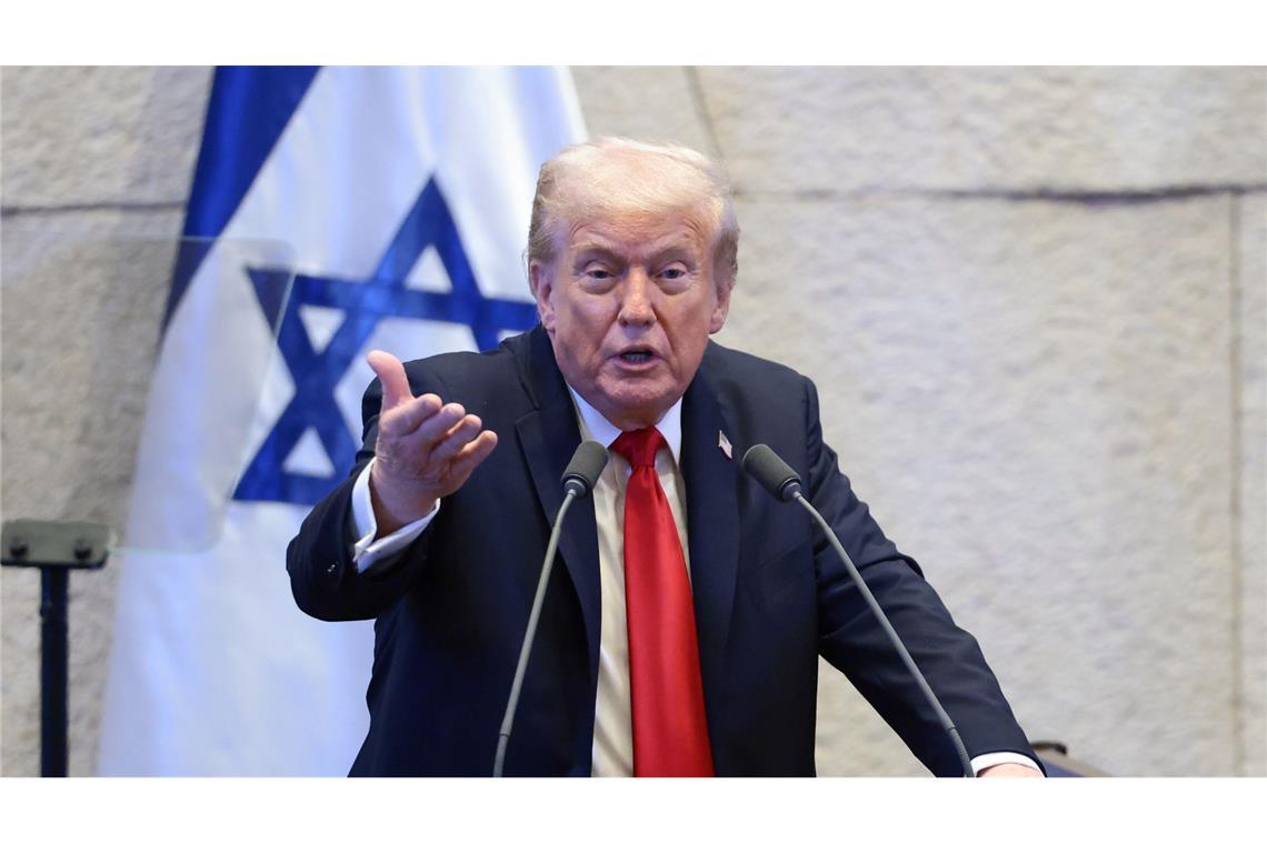 "Wir wollen nur in Frieden leben", sagte Donald Trump an die Adresse Teherans.