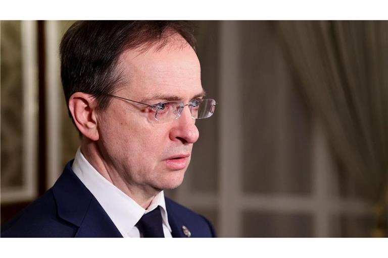 Wladimir Medinski ist als Berater des russischen Präsidenten Wladimir Putin in Ukraine-Verhandlungen ein bekanntes Gesicht. (Archivbild)