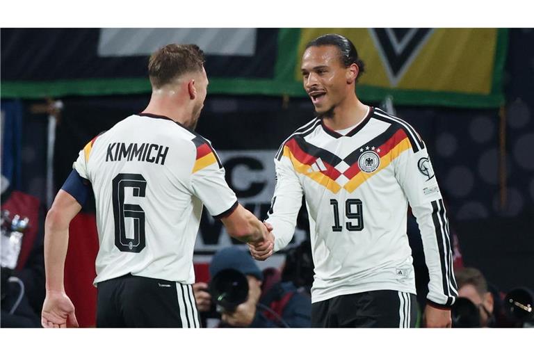 WM-tauglich: Kimmich und Sané beim 6:0.
