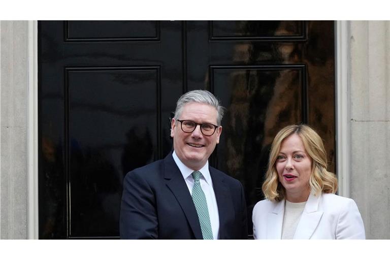 Wollen einen Handelskrieg verhindern: Der britische Premierminister Keir Starmer und Giorgia Meloni, Ministerpräsidentin von Italien. (Archivbild)