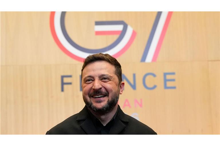 Wolodymyr Selenskyj, Präsident der Ukraine, nimmt am G7-Gipfel teil.