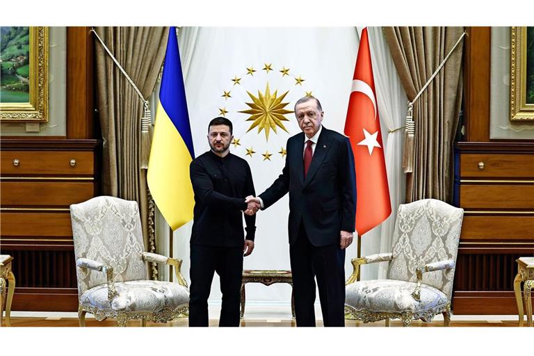Wolodymyr Selenskyj und Recep Tayyip Erdogan haben sich nicht in Istanbul,sondern in Ankara getroffen.