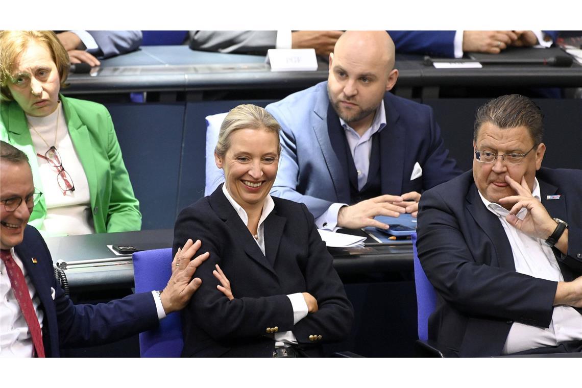 Wie (un-)wahrscheinlich sind Neuwahlen? Würde sich sicher über Neuwahlen freuen: Alice Weidel und die AfD feixen im Bundestag.