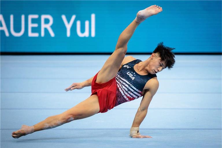 Yul Moldauer aus den USA bei der WM 2023 i Antwerpen.