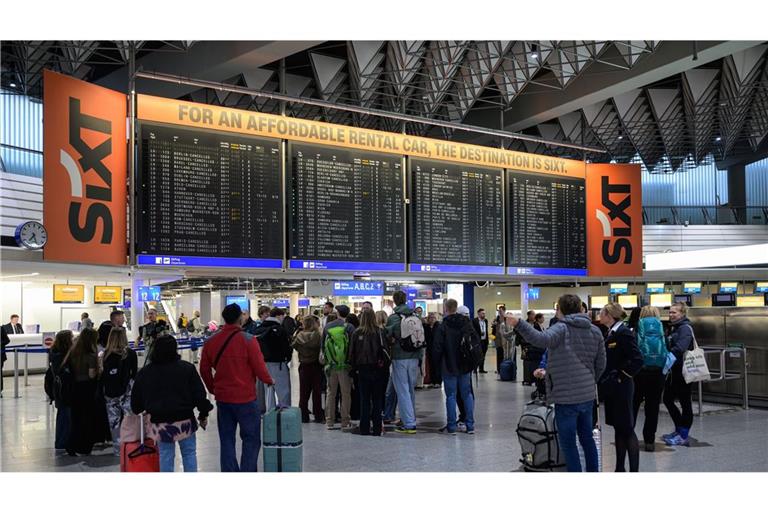 Zahlreiche Flugausfälle in Frankfurt.