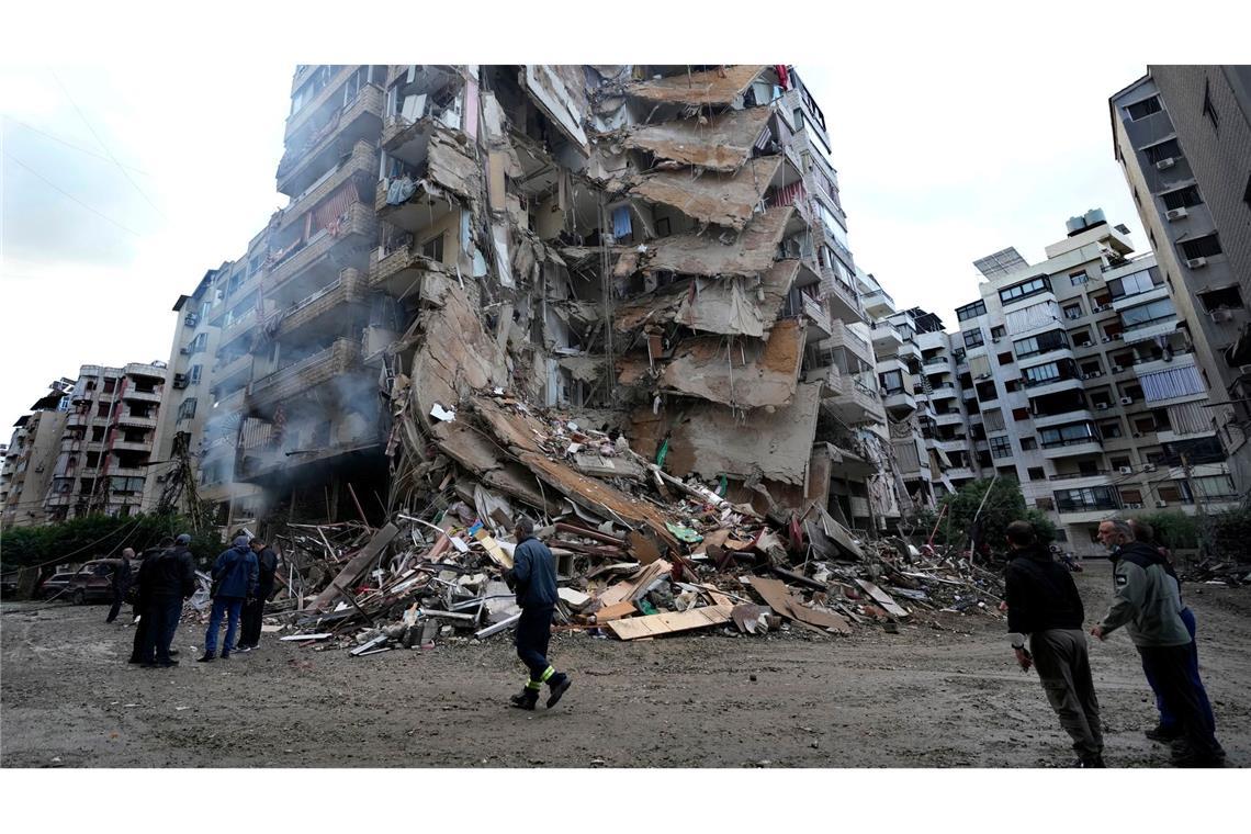 Bilder des Tages Zerstörung nach israelischem Luftangriff