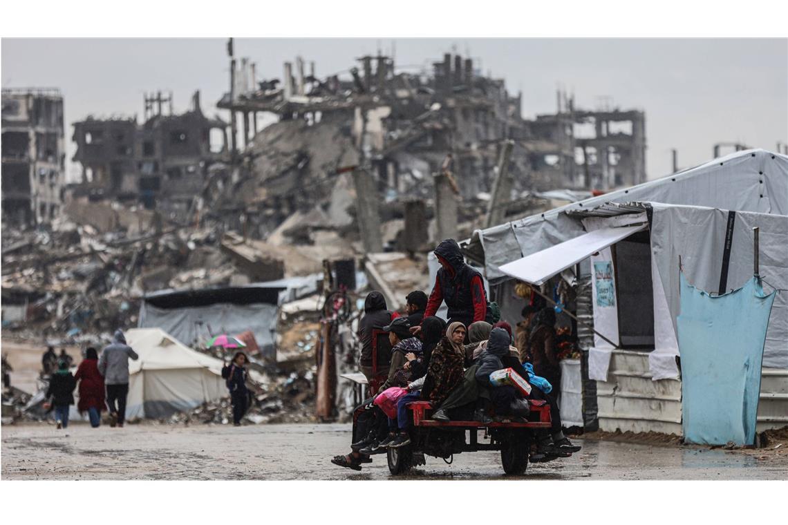 Zerstörungen durch den Krieg im Gazastreifen.