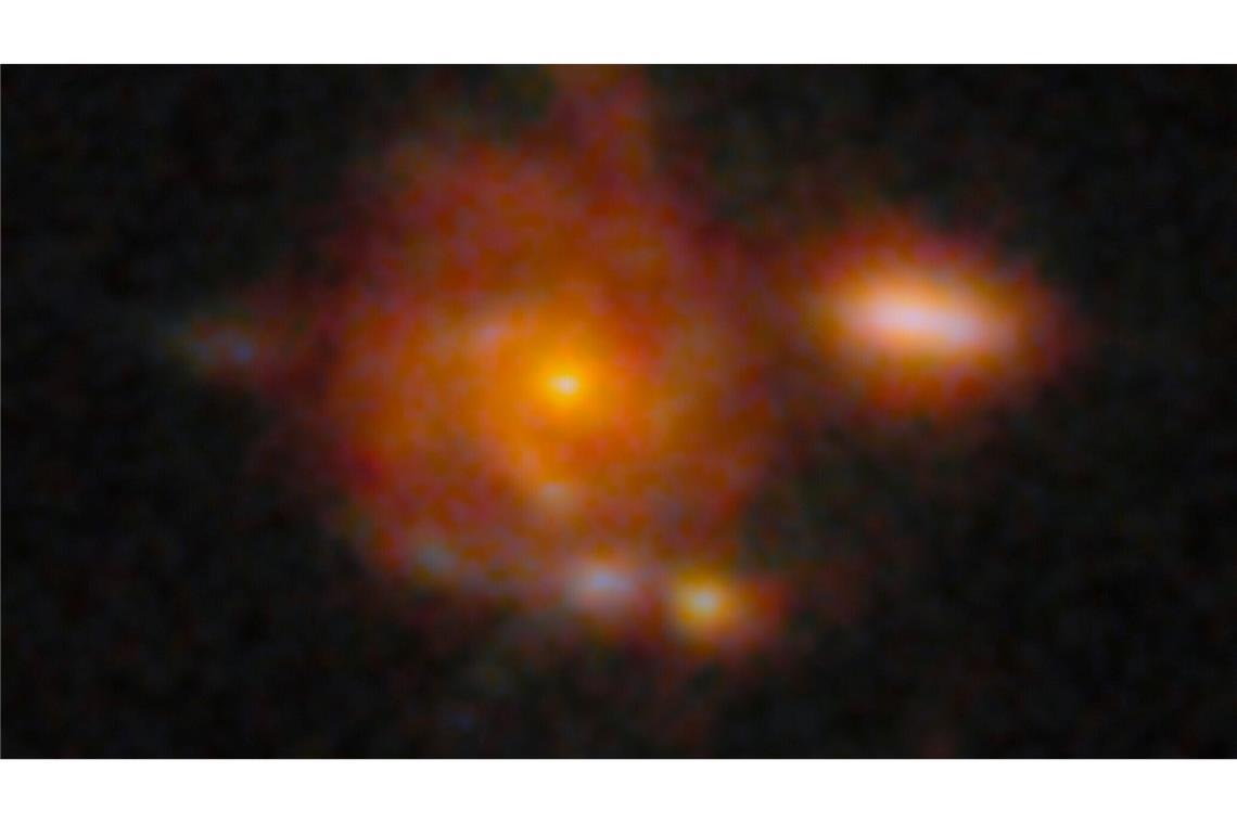Ein Zwilling der Milchstraße im jungen Kosmos Zhúlóng, die am weitesten entfernte bislang bekannt Spiralgalaxie.