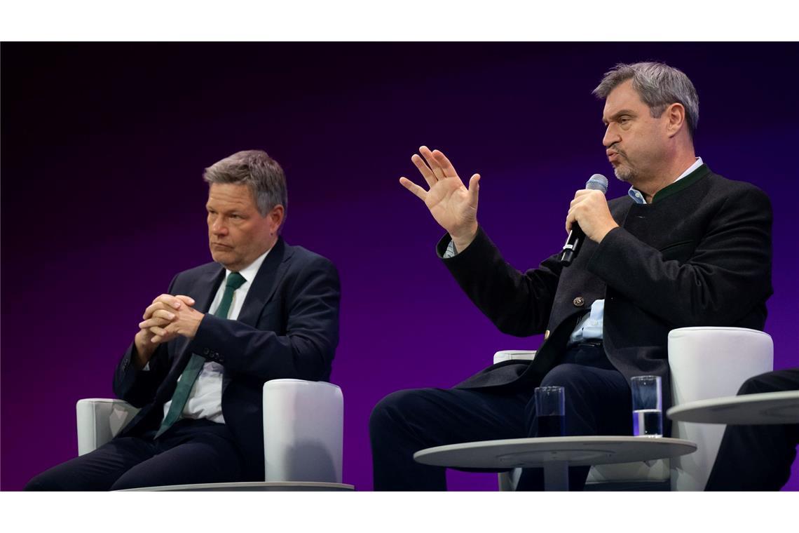 Ziemlich beste Feinde: Robert Habeck und Markus Söder. (Archivbild)