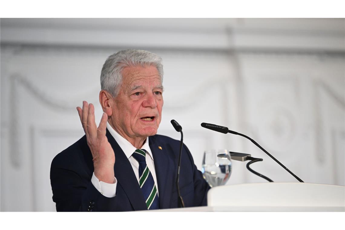 Zu den Laudatoren gehörte der ehemalige Bundespräsident Joachim Gauck.