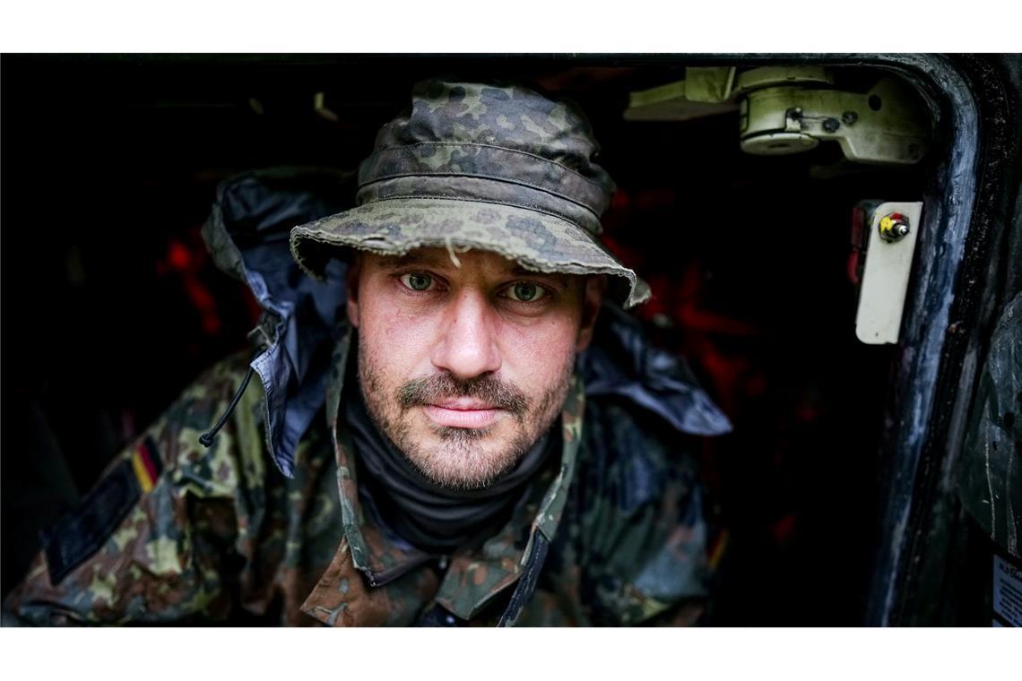 Zugführer Philip im Schützenpanzer Puma.