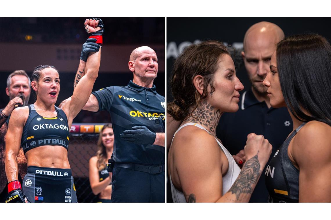 Zuletzt siegte Alina Dalaslan in der Frankfurter Festhalle (linkes Bild), nun trifft sie auf Katharina Lehner (rechtes Bild, li.).