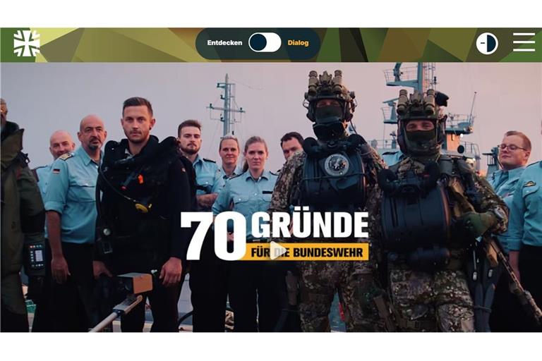 Zum 70. Geburtstag hat die Bundeswehr einen Werbeclip gedreht.