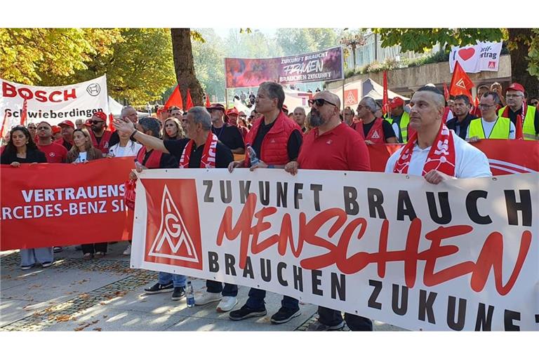 Zur ersten Verhandlungsrunde in Ludwigsburg hat die IG Metall noch großen Protest organisiert – an diesem Dienstag soll es am Verhandlungsort in Kornwestheim ruhig bleiben.