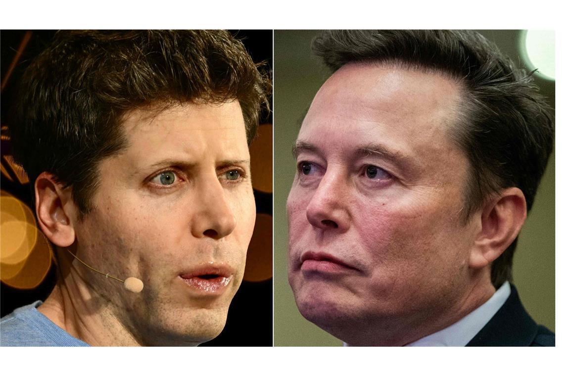 Neues Werkzeug für den Größenwahnsinn Zwei, die sich nicht mögen: Sam Altman, Gründer von OpenAI (links) und der Multi-Unternehmer Elon Musk.